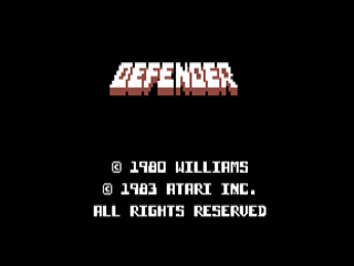 Defender title screen for Commodore 64